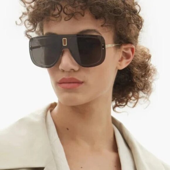 BRAND NEW Dior ULTRADIOR MU B0B0 Gold Blue Unisex Mask Sunglasses - Picture 10 of 12
